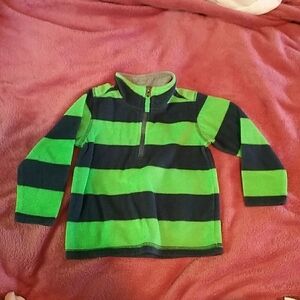 3T Carter's Green and Blue Striped Fleece Pullover